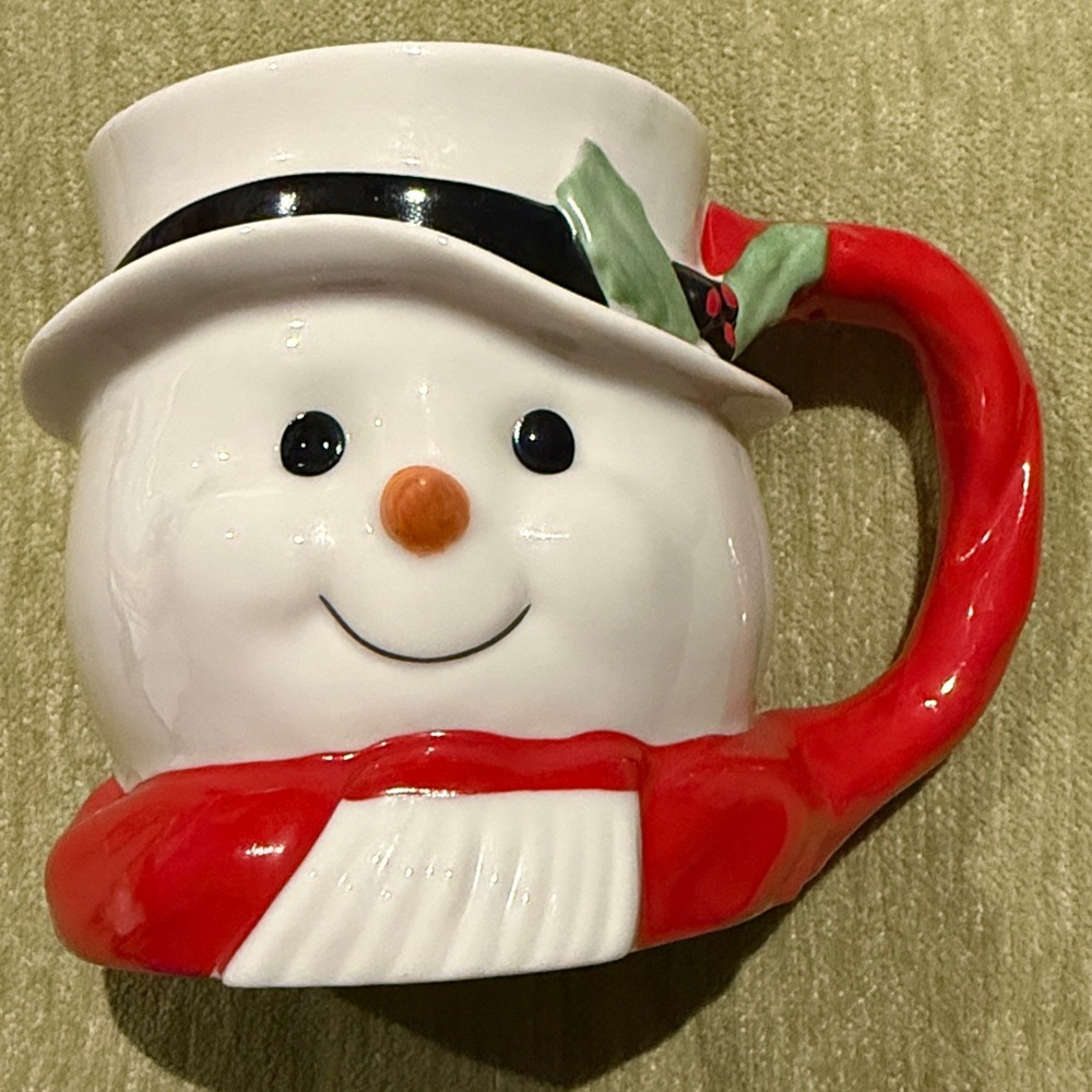 Lenox Holiday Dimension Snowman Mug Discontinued Microwave Dishwasher Safe